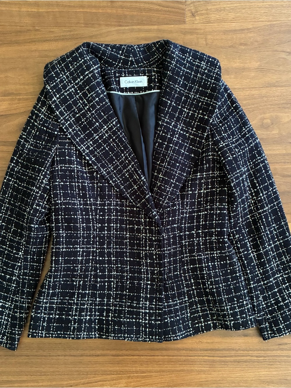 Calvin Klein Black Embroidered Angel Motif Cardigan